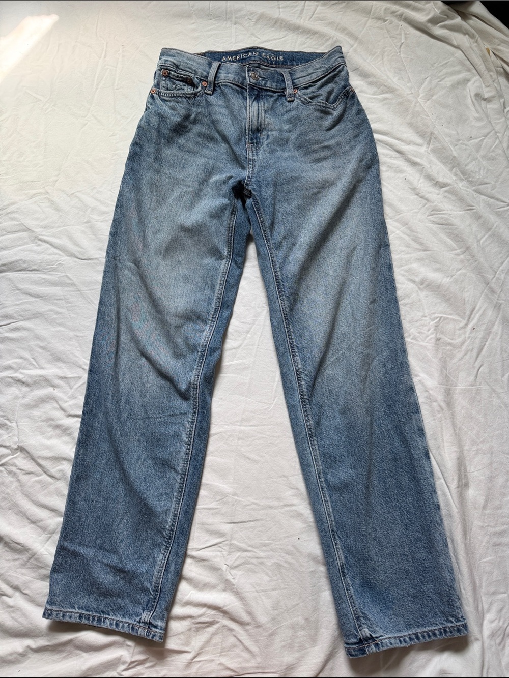 American Eagle Outfitters Light Blue Straight Leg Jeans